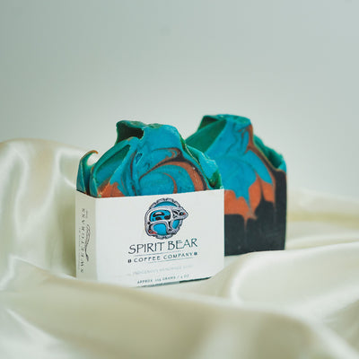 Front view of Spirit Bear Coffee Soap