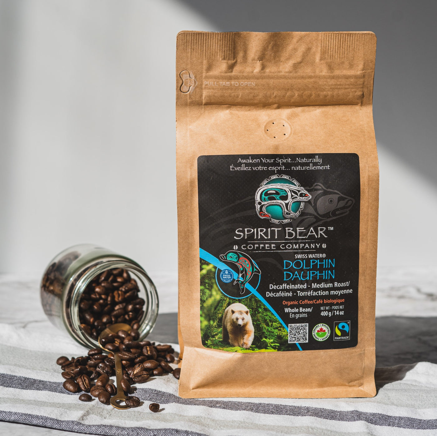 Dolphin - Decaffeinated Coffee - Spirit Bear Coffee Company, Order coffee online Canada, wholesale coffee, organic and fair trade coffee