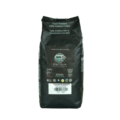 Thunderbird 1kg bag - Dark French Roast Coffee - Spirit Bear Coffee Company, Order coffee online Canada, wholesale coffee, organic and fair trade coffee